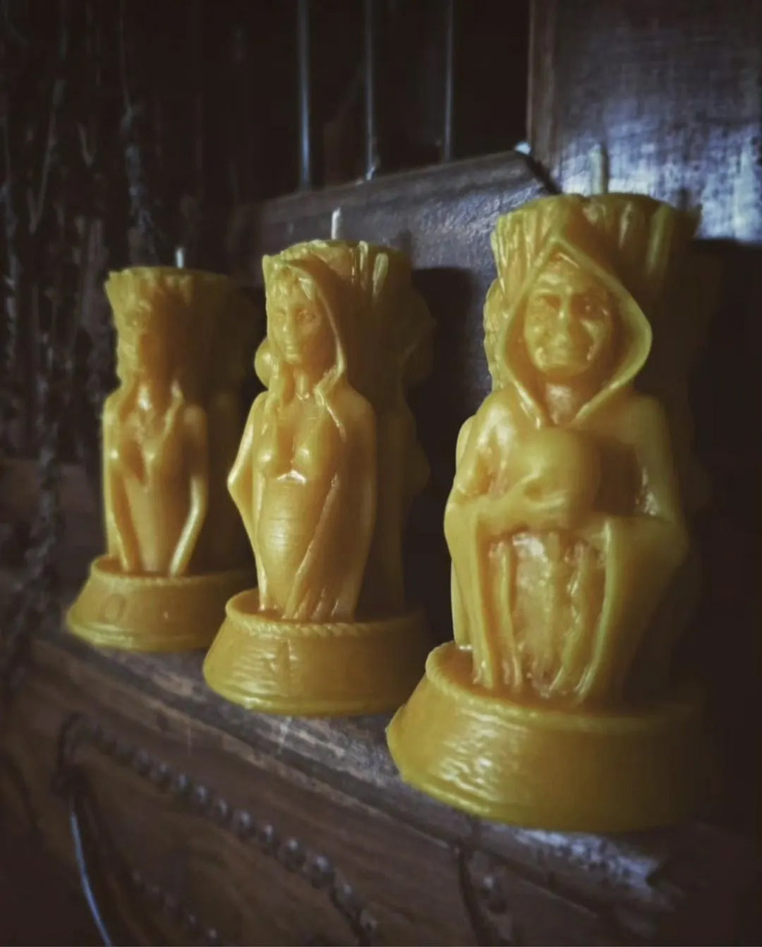 TRIPLE GODDESS Beeswax Candle