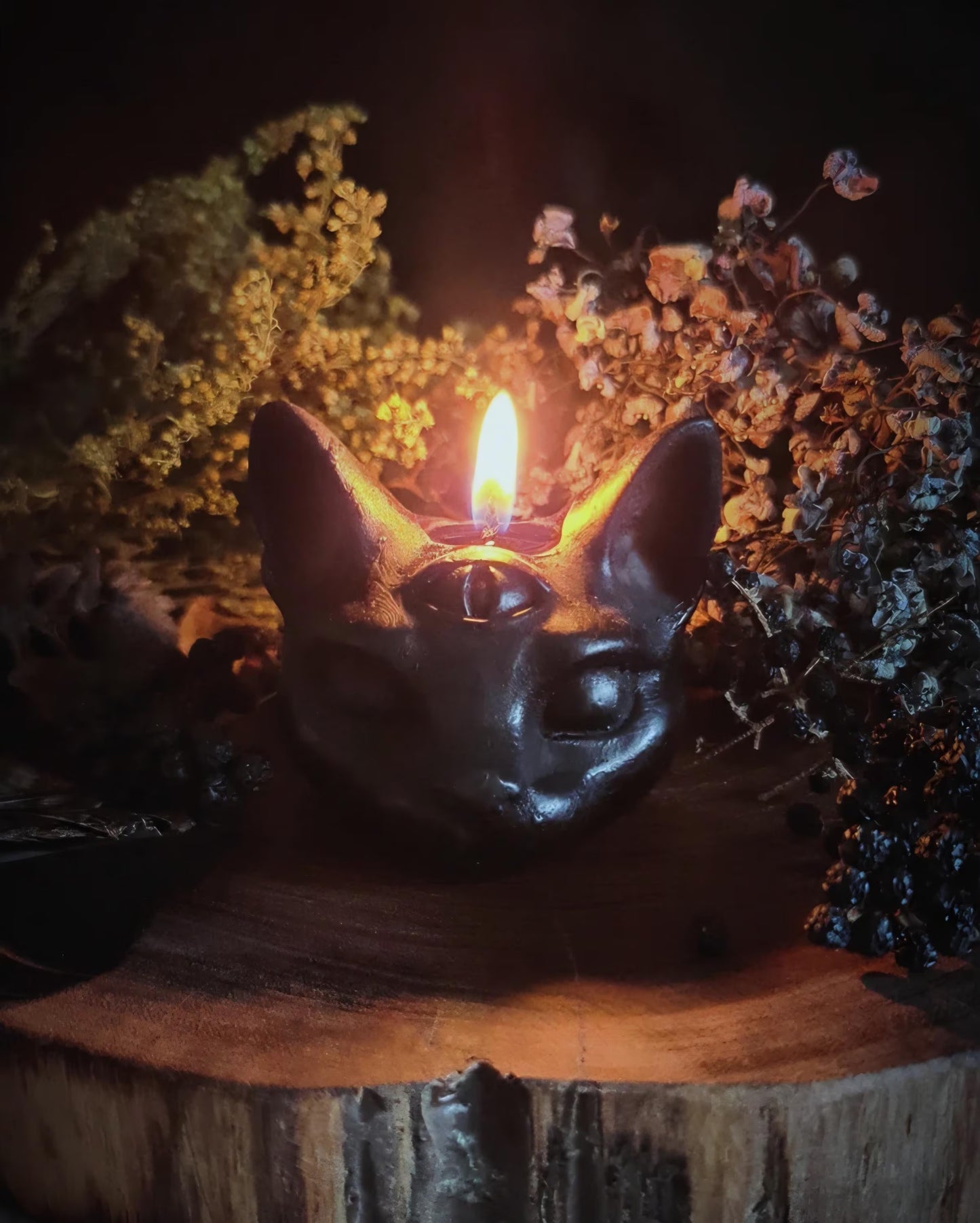 Third Eye Cat Candle