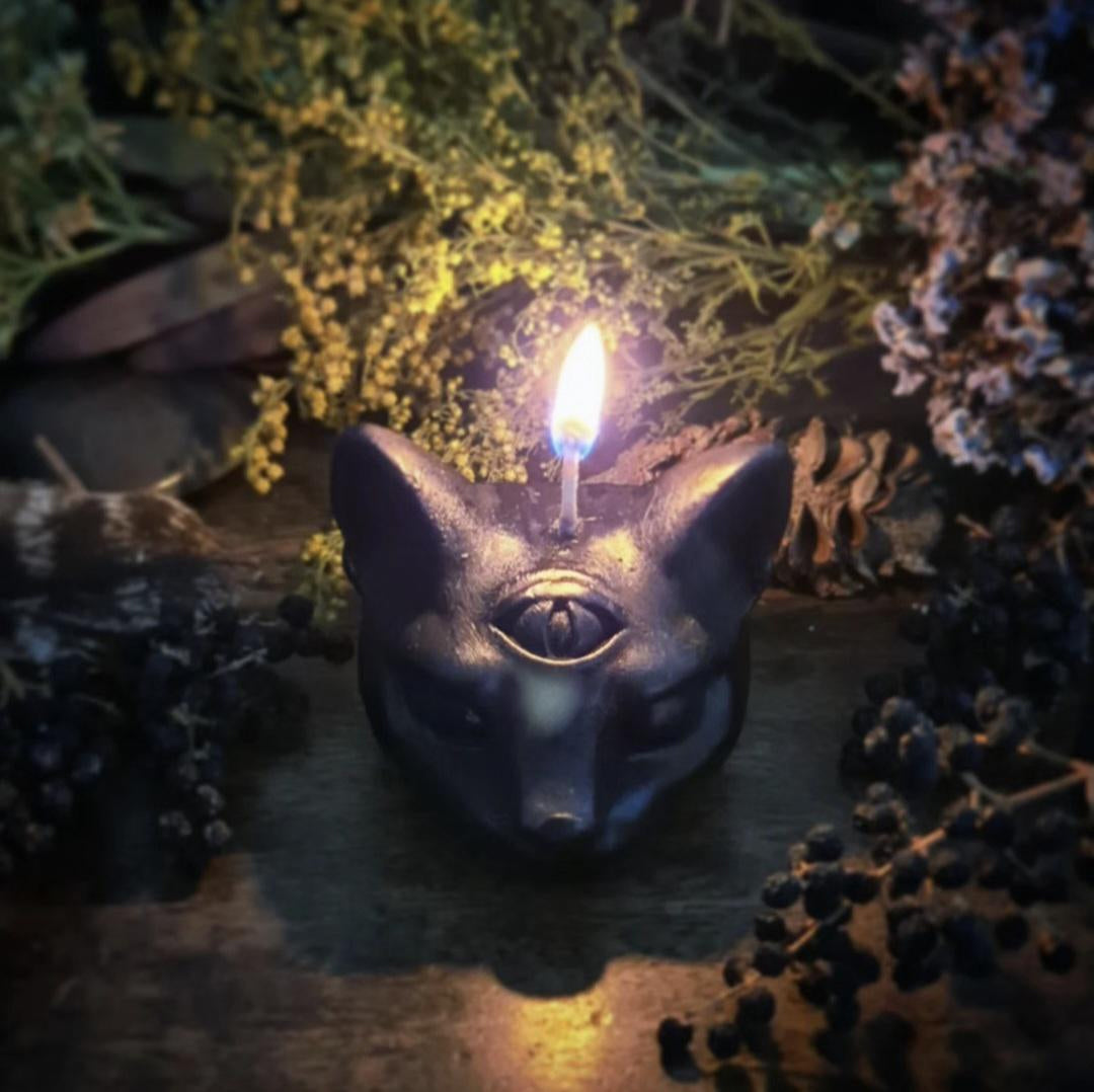 Third Eye Cat Candle