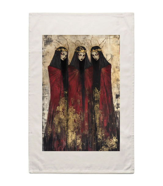 THE FATES Wall Hanging / Ritual Cloth (Crown design)