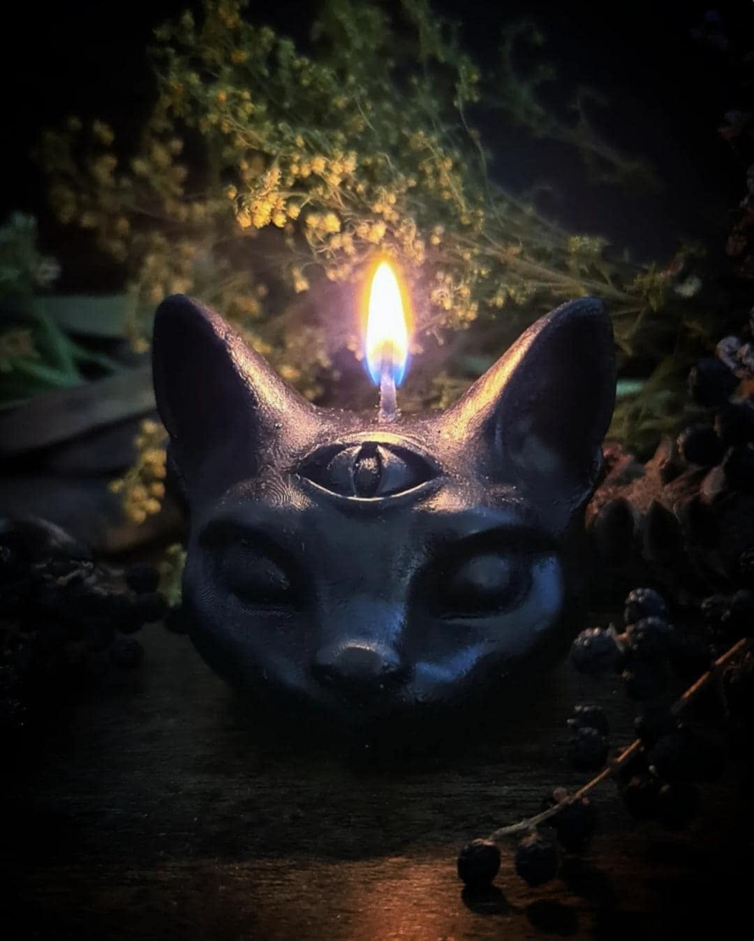Third Eye Cat Candle