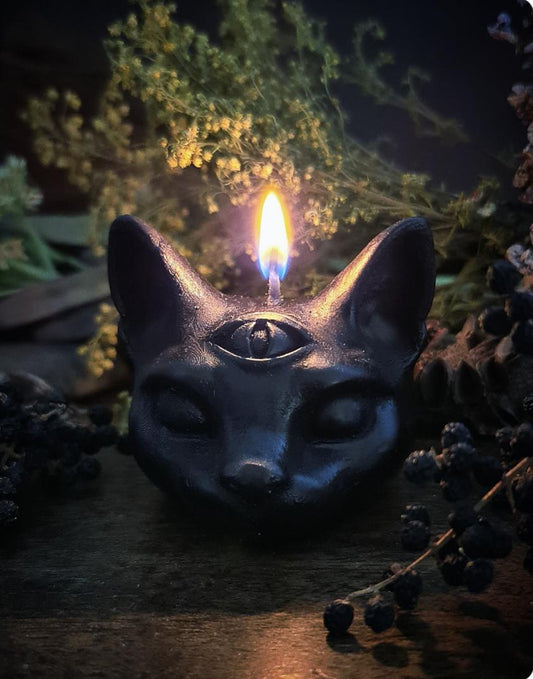 Third Eye Cat Candle