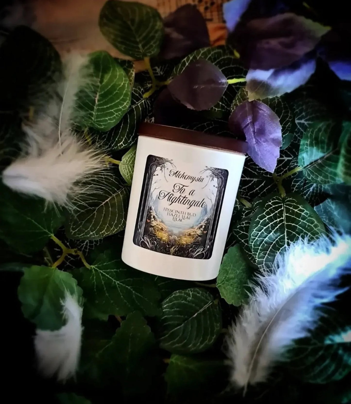 TO A NIGHTINGALE ~ Lilac, Hazel Leaf & Hyacinth Bud