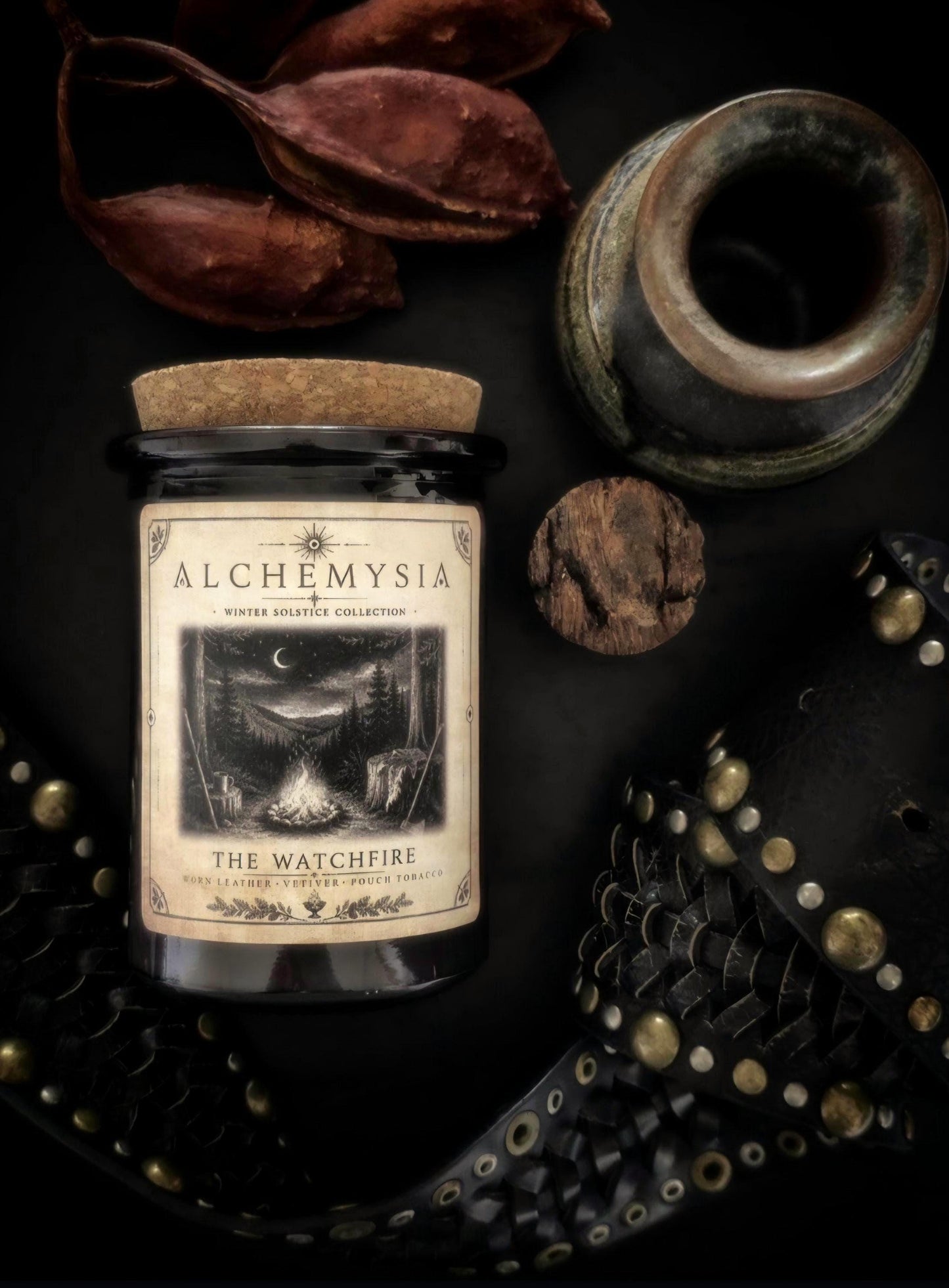THE WATCHFIRE ~ Worn Leather | Vetiver | Pouch Tobacco