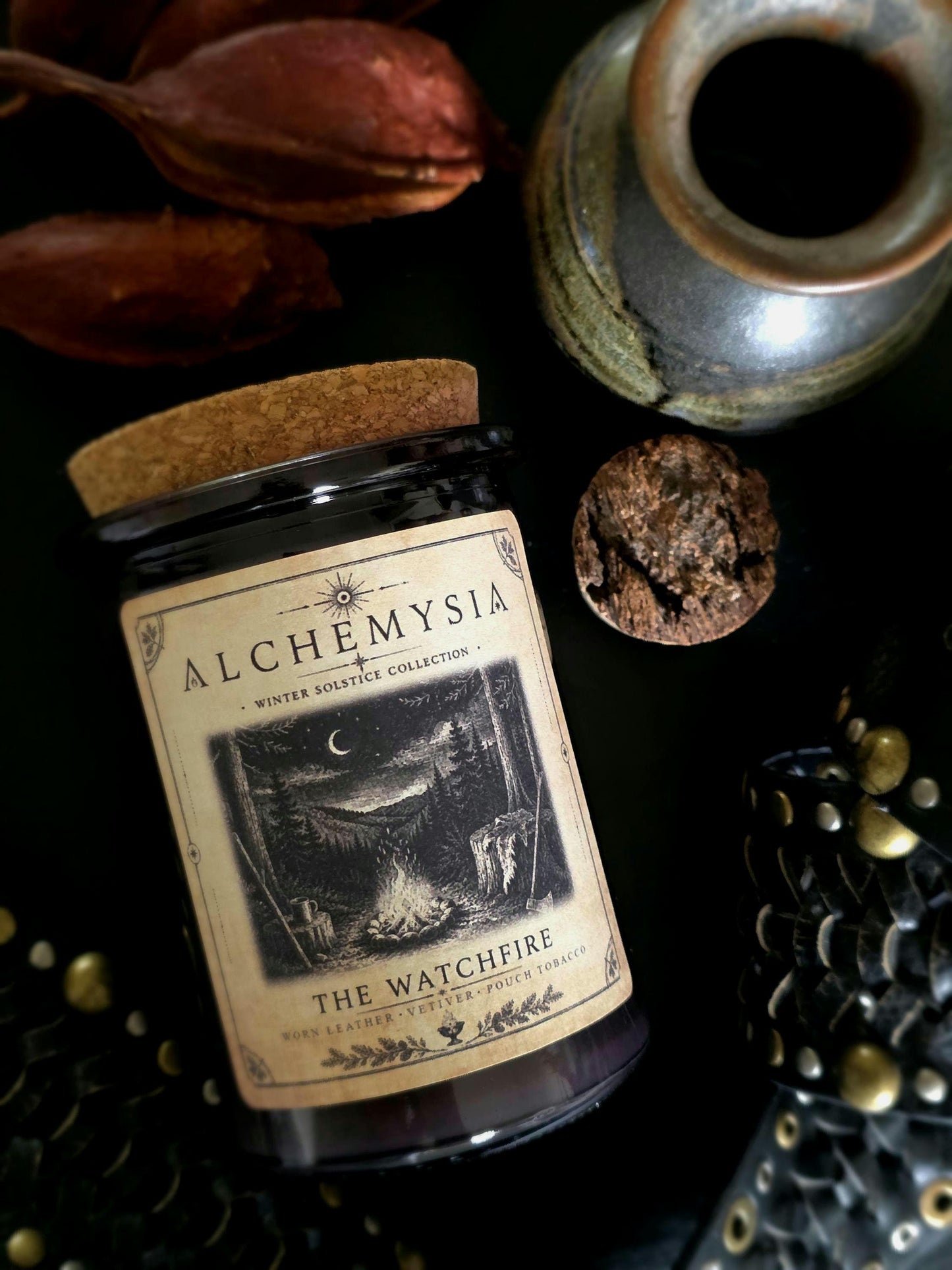 THE WATCHFIRE ~ Worn Leather | Vetiver | Pouch Tobacco